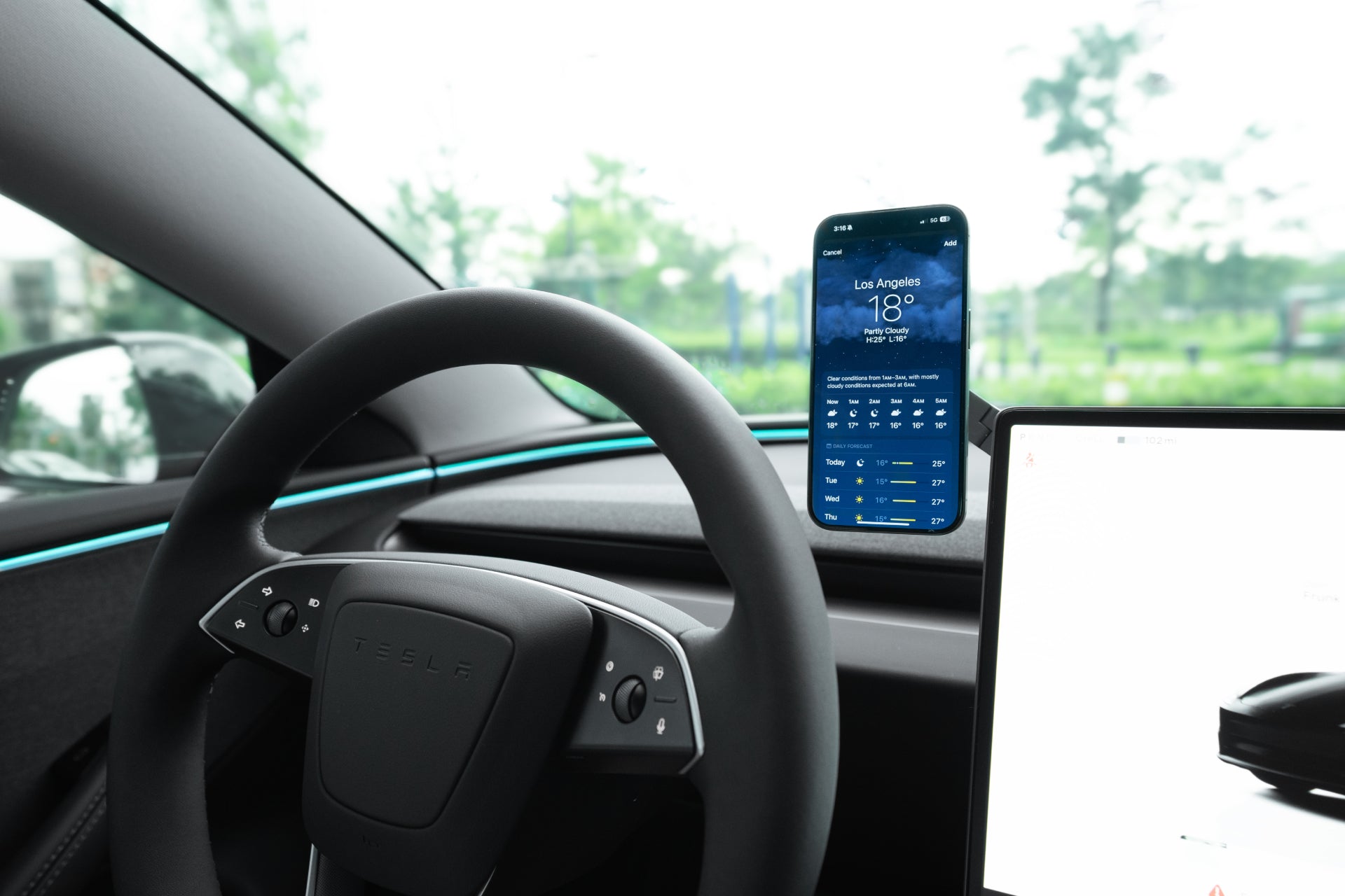 6D Tesla Compatible Invisible Foldaway Car Mount Qi2 Wireless Charger for Tesla S/3/X/Y/Cybertruck (MagSafe)-2