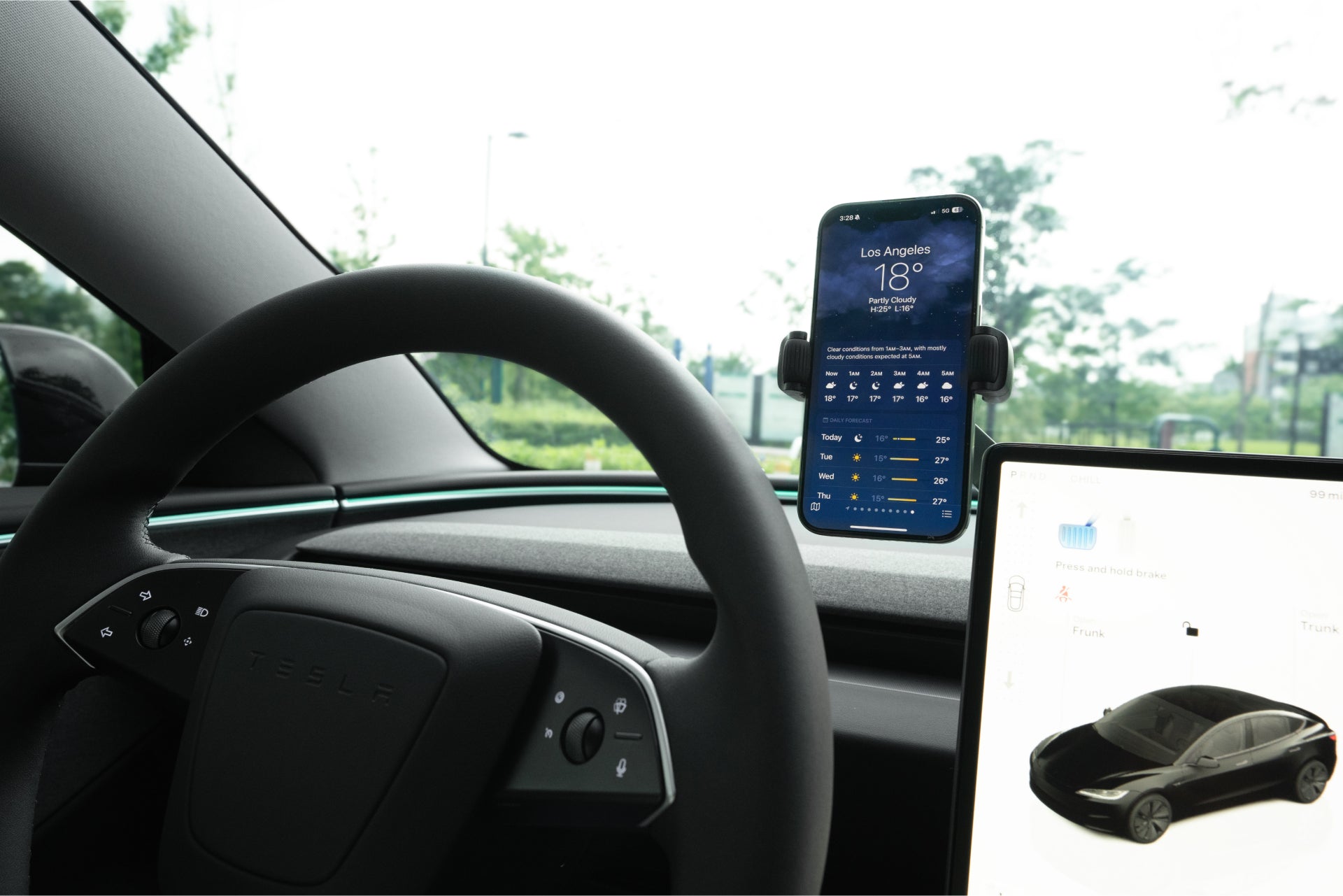 6D Tesla Compatible Invisible Foldaway Car Mount Qi2 Wireless Charger for Tesla S/3/X/Y/Cybertruck (Universal)-4