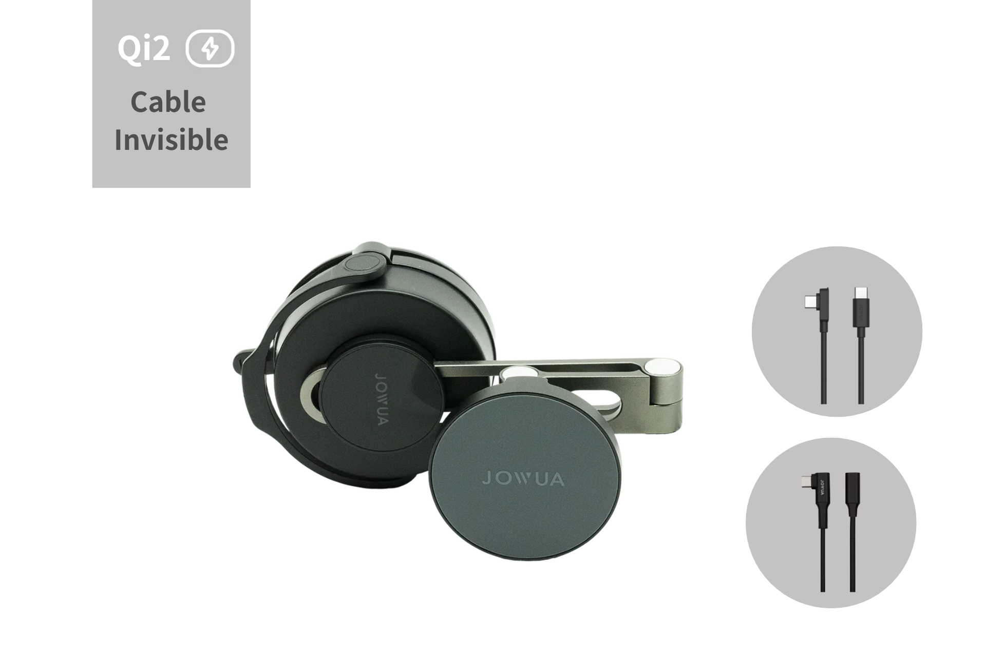 6D Tesla Compatible Invisible Foldaway Car Mount Qi2 Wireless Charger for Tesla S/3/X/Y/Cybertruck (MagSafe)-0