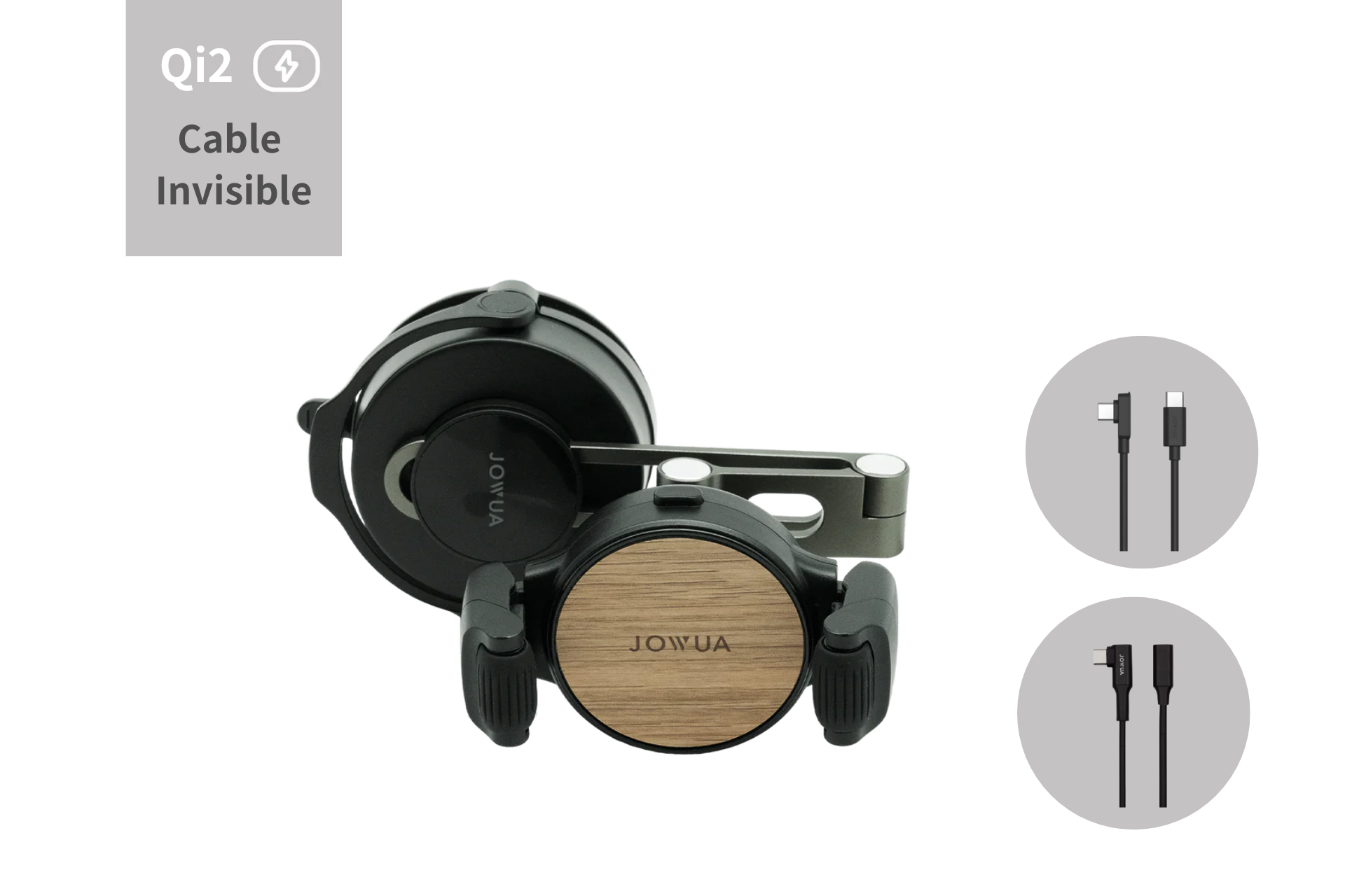 6D Tesla Compatible Invisible Foldaway Car Mount Qi2 Wireless Charger for Tesla S/3/X/Y/Cybertruck (Universal)-0